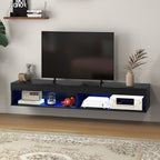 Lane Modern Wall Mounted TV Stand with Storage and LED Lights