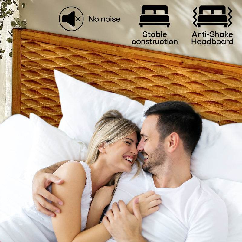 Slother-Elara Platform Bed Frame with Headboard