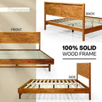 Slother-Elara Platform Bed Frame with Headboard