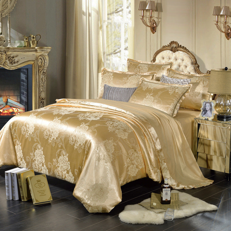 Luxury 4‑Piece Cotton Bedding Set – HX Pure Cotton Satin