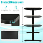 Maxwell Electric Height Adjustable Standing Desk with Memory Controller-Black