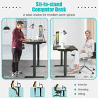 Maxwell Electric Height Adjustable Standing Desk with Memory Controller-Black