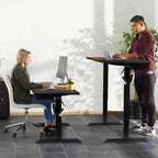 Florian 48" Electric Sit to Stand Desk with Keyboard Tray-Rustic Brown