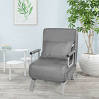 Jade 6‑Position Convertible Sleeper Chair –Gray | 4‑in‑1 Folding Sofa Bed for Small Spaces