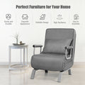 Jade 6‑Position Convertible Sleeper Chair –Gray | 4‑in‑1 Folding Sofa Bed for Small Spaces