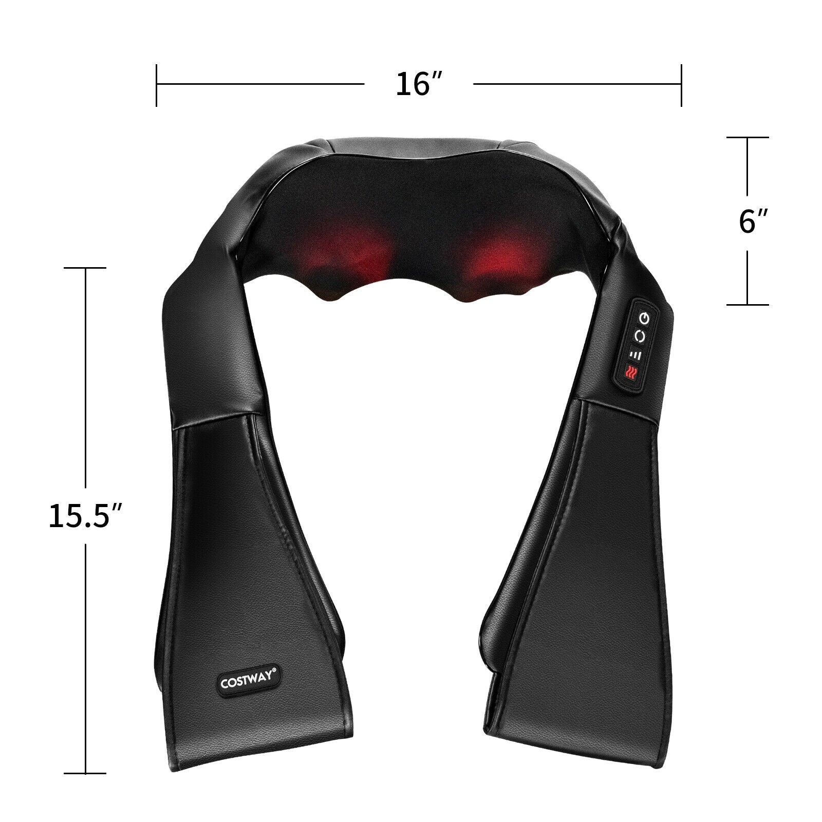 Genesis Shiatsu Neck Massager with Heat and Deep Tissue 3D-Kneading-Black