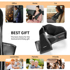 Genesis Shiatsu Neck Massager with Heat and Deep Tissue 3D-Kneading-Black