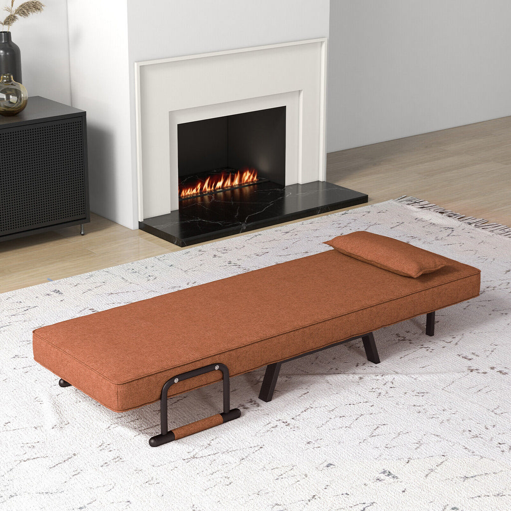 Jade 6‑Position Convertible Sleeper Chair-Coffee | 4‑in‑1 Folding Sofa Bed for Small Spaces