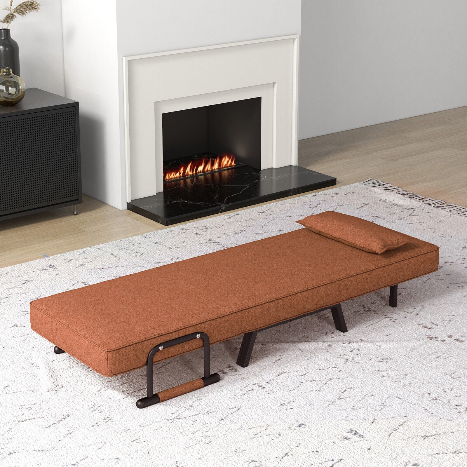 Jade 6‑Position Convertible Sleeper Chair-Coffee | 4‑in‑1 Folding Sofa Bed for Small Spaces