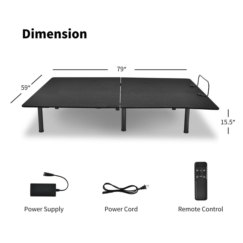 ElevateRest 3.0 Queen Adjustable Base — Zero Gravity, Wireless Remote, Dual USB Ports