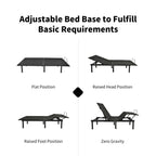 ElevateRest 3.0 Queen Adjustable Base — Zero Gravity, Wireless Remote, Dual USB Ports