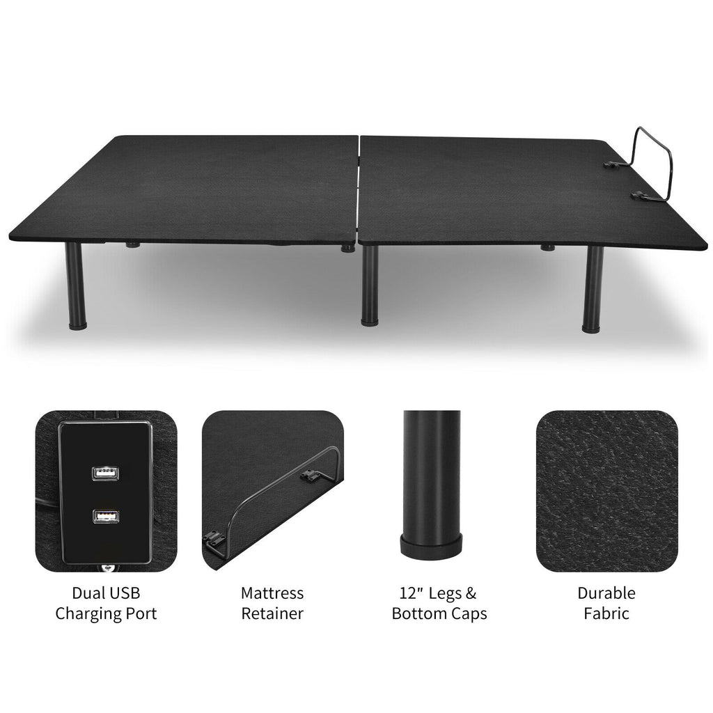 ElevateRest 3.0 Queen Adjustable Base — Zero Gravity, Wireless Remote, Dual USB Ports