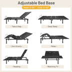 ElevateRest 2.0 Queen Adjustable Base — Head & Foot Incline, USB Ports-Available in 2 Sizes