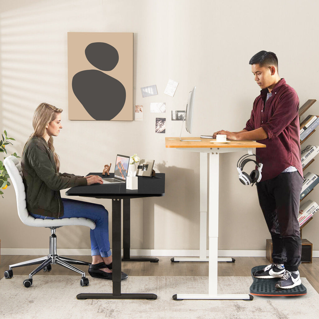 Milton Electric Standing Computer Desk with Adjustable height and Anti-collision Technology-Natural