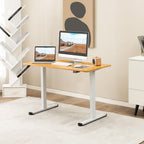 Milton Electric Standing Computer Desk with Adjustable height and Anti-collision Technology-Natural