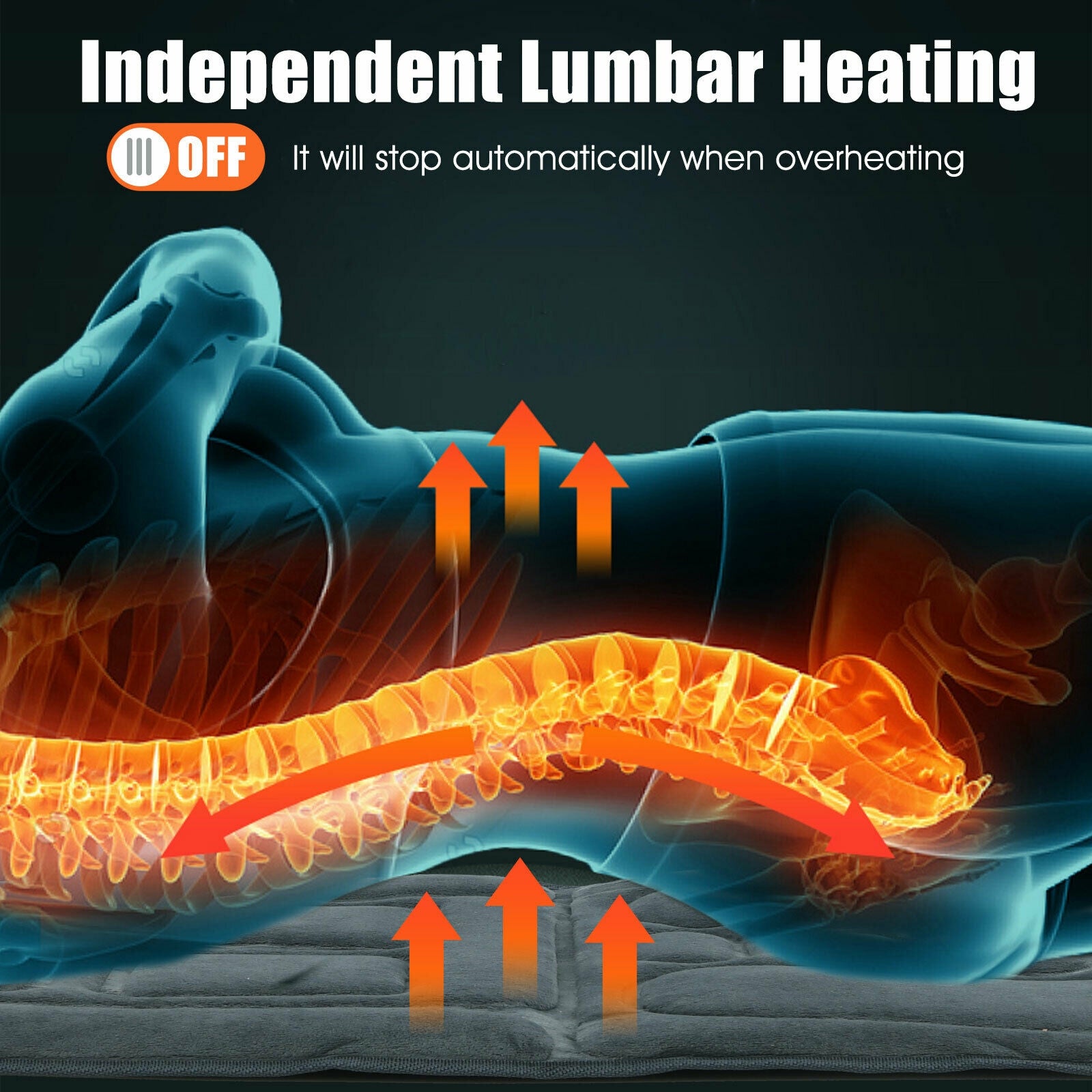 Shelby Foldable Massage Mat with Heat &amp; 10 Vibration Motors–Full‑Body Relaxation Anywhere