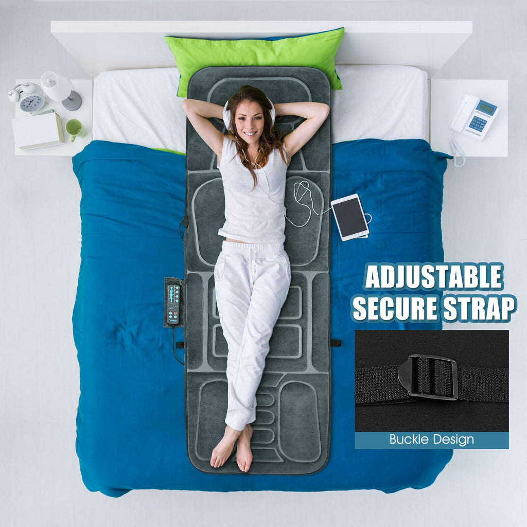 Shelby Foldable Massage Mat with Heat &amp; 10 Vibration Motors–Full‑Body Relaxation Anywhere