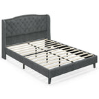 Darby full size bed frame upholstered platform bed frame