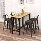Auden 24" Set of 4 Counter Stools – Gunmetal | Space‑Saving, Durable & Modern