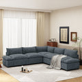 Jewel 115.5" Modular Sectional  with Storage-Dark Grey