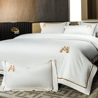 Premium Cotton Twill Bed Sheet Four‑Piece Set – INS Style Comfort & Modern Design