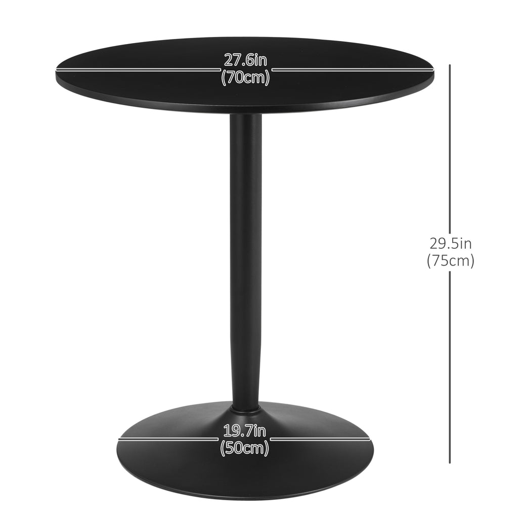  Round Dining Table with Steel Base for Living Room