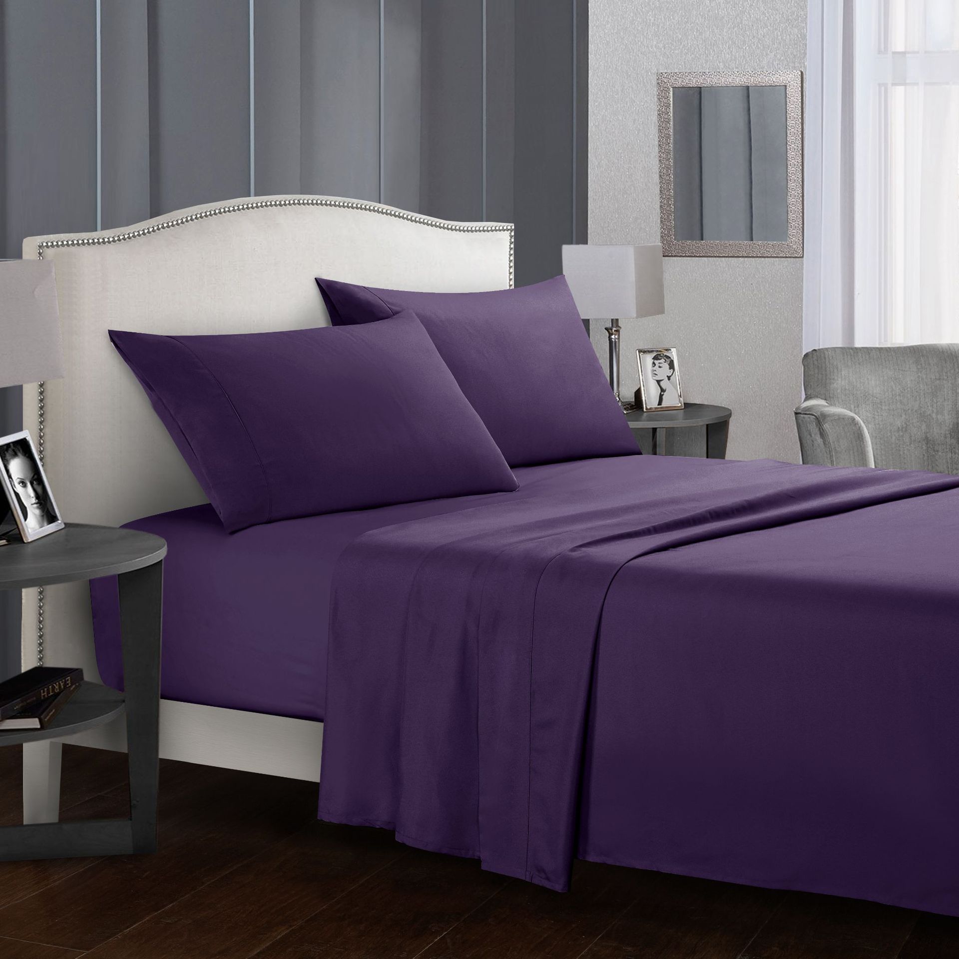 Premium 4-Piece Bed Sheet Set – Heat‑Storing, Ultra-Warm, Temperature Regulating Plain Colours
