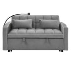 Belmont 55.51 Inch Versatile Foldable Sofa Bed In 3 Lengths, Modern Sofa Sofa