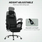 Brady Ergonomic Executive High Back Office Chair with Footrest, Lumbar Support, Black