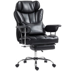 Matteo 400LBS Massage Office Chair, Executive Office Chair with 6-Point Vibration, Footrest and Lumbar Support, Black