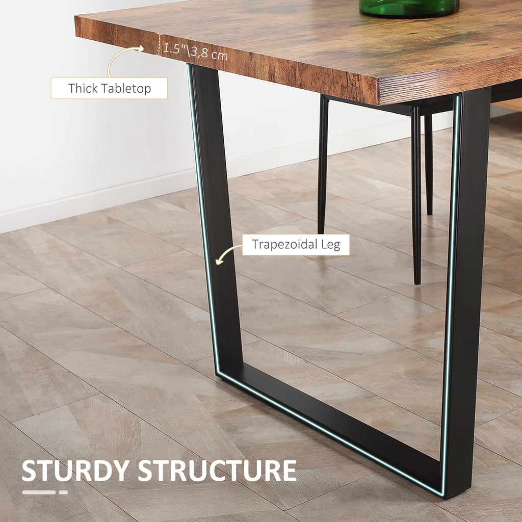 Wave-edged Tabletop and Steel Legs