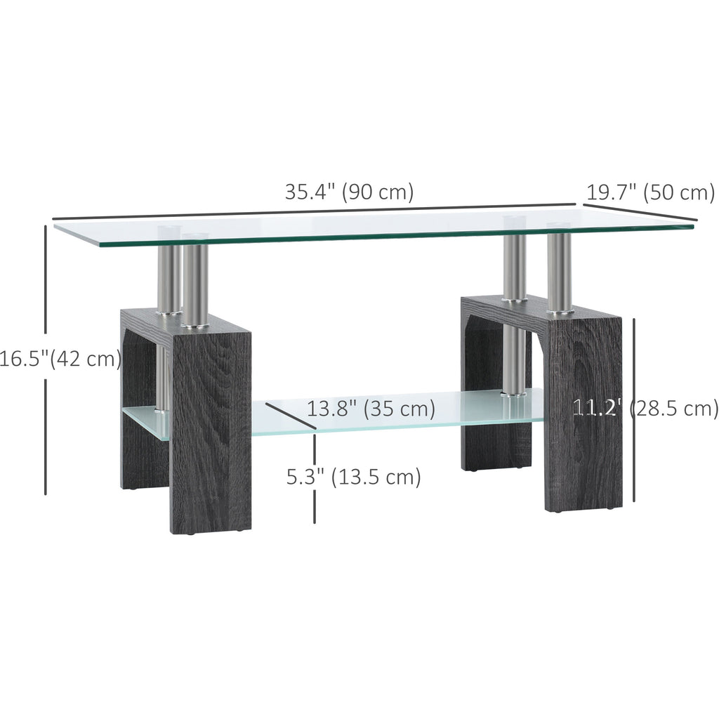 Sutton Rectangle Glass Coffee Table