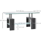 Sutton Rectangle Glass Coffee Table
