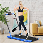 2.25HP 2-in-1 Folding Treadmill with Remote Control & LED Display—Blue
