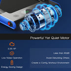 2.25HP 2-in-1 Folding Treadmill with Remote Control & LED Display—Blue