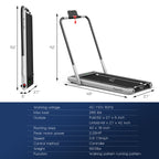 2.25HP 2-in-1 Folding Treadmill with Remote Control & LED Display-Silver