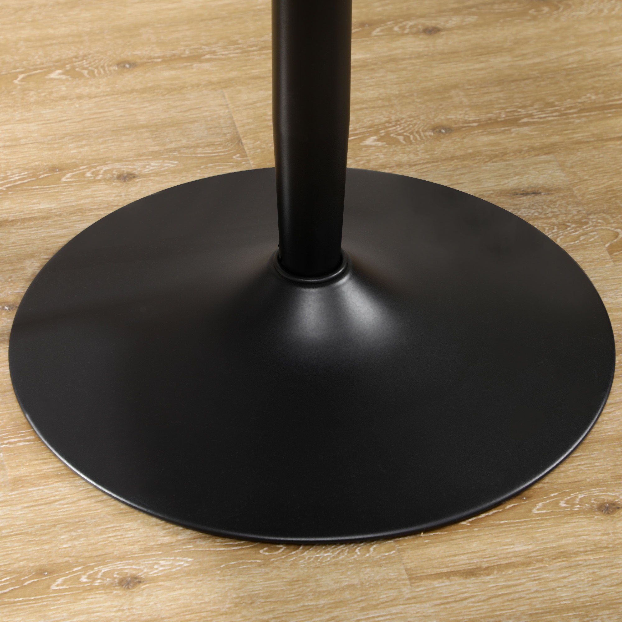  Round Dining Table with Steel Base for Living Room