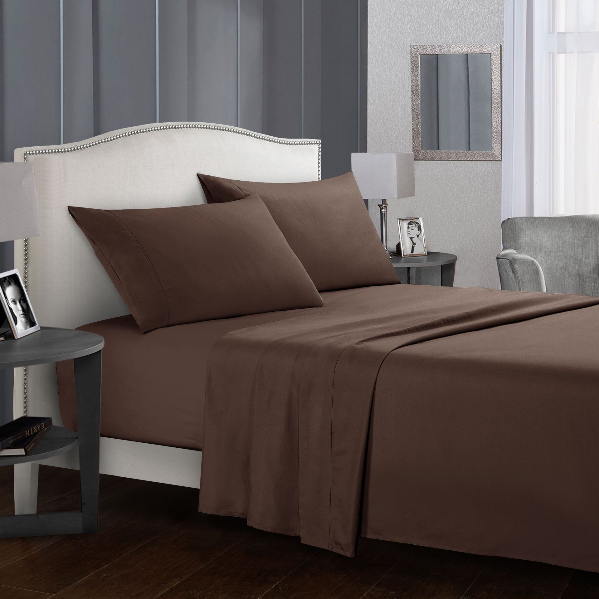Premium 4-Piece Bed Sheet Set – Heat‑Storing, Ultra-Warm, Temperature Regulating Plain Colours