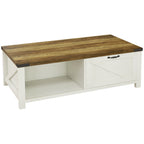 Lowen Industrial Coffee Table Side End Table with Drawer