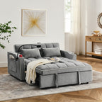 Belmont 55.51 Inch Versatile Foldable Sofa Bed In 3 Lengths, Modern Sofa Sofa