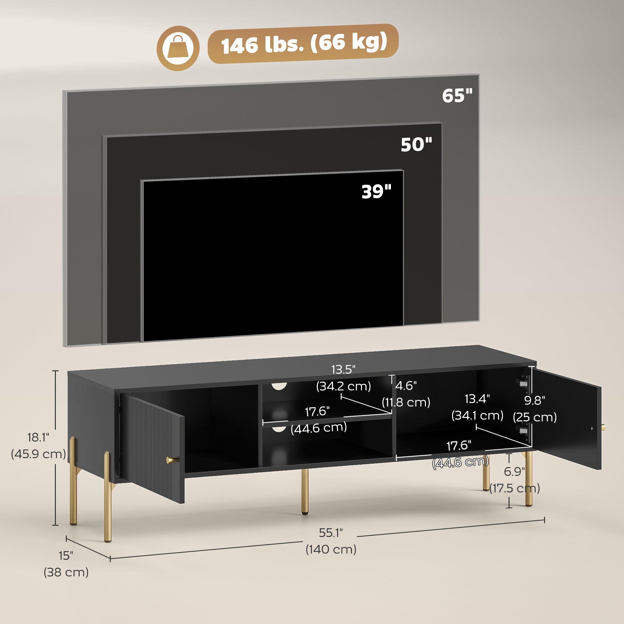 Harley TV Stand for TVs up to 65