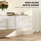 Floating TV Stand with Storage Cupboards for 45 55 65in TVs