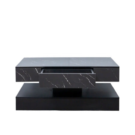 Cole 16.93" High LED Coffee Table – Modern RGB Living Room Centerpiece with Storage