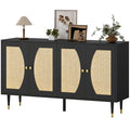 Boho Storage Cabinet with Adjustable Shelves