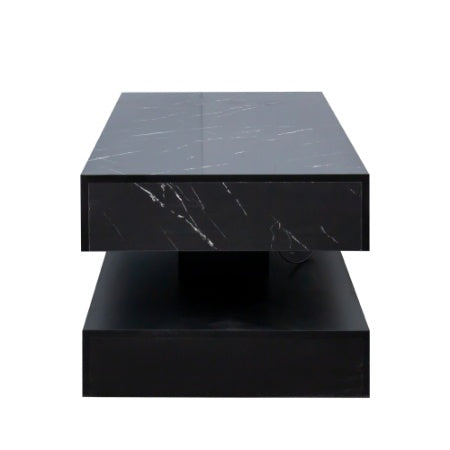 Cole 16.93" High LED Coffee Table – Modern RGB Living Room Centerpiece with Storage