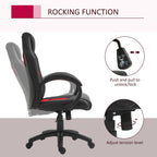 Foster Gaming Chair Office Chair Computer Desk Gamer Chair with Swivel Wheels, Padded Headrest, Tilt Function, Red