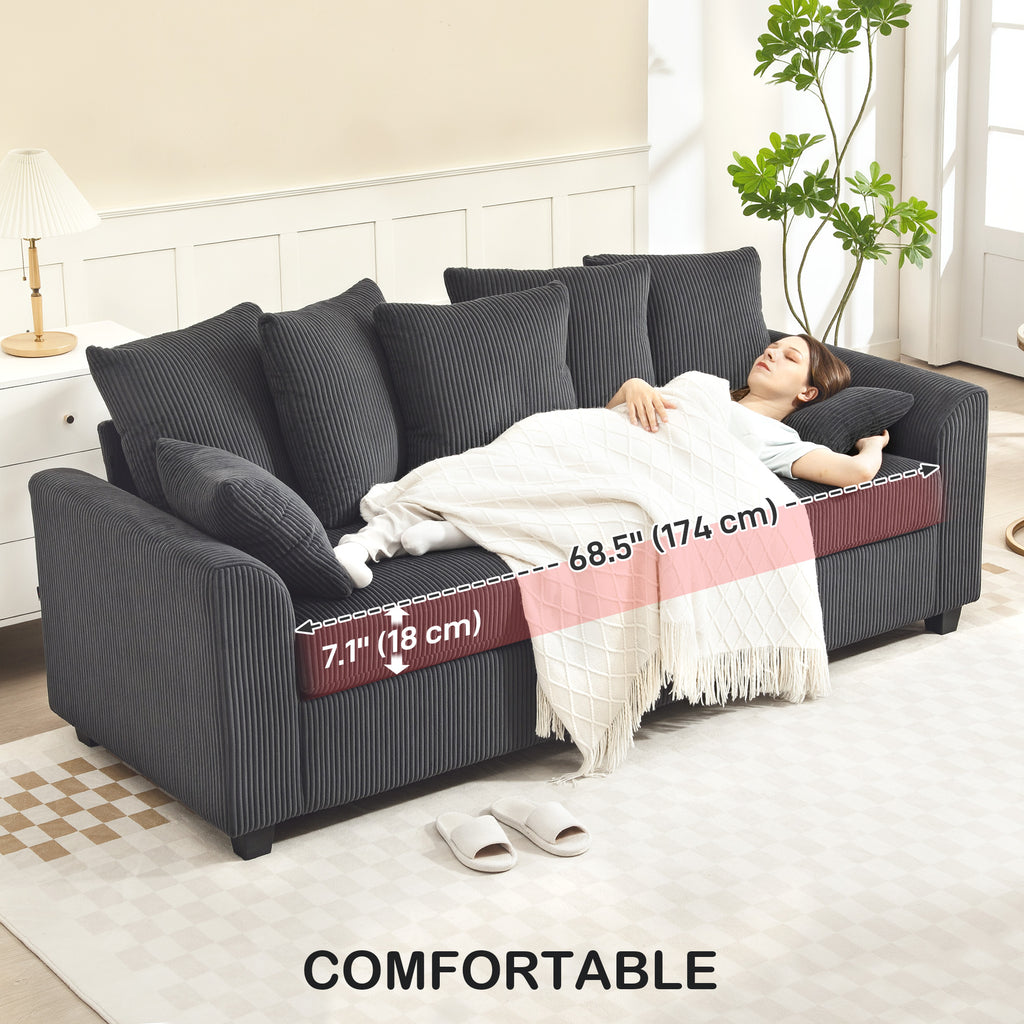 RAMSEY Corduroy Couch