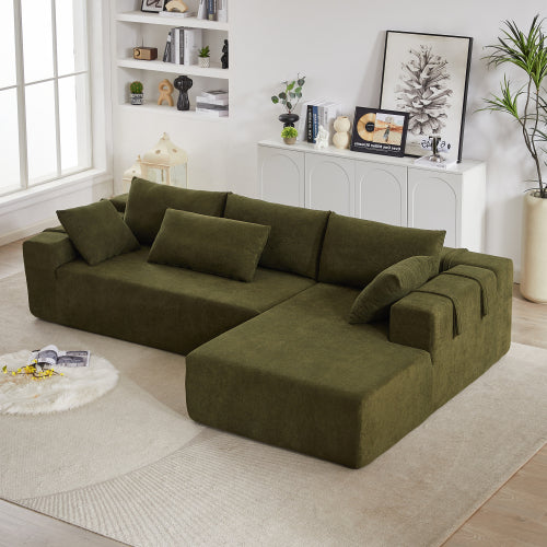 Antoni 108" Modern Modular L‑Shaped Sectional Sofa with Reversible Chaise – Chenille Upholstery