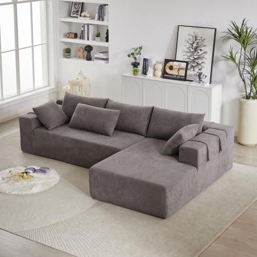 Antoni 108" Modern Modular L‑Shaped Sectional Sofa with Reversible Chaise – Chenille Upholstery
