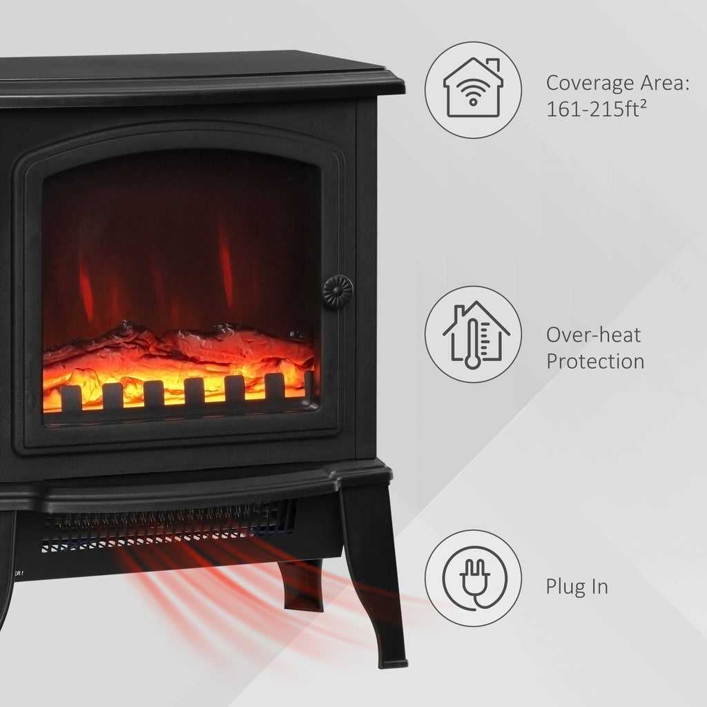 Clover Electric Fireplace Heater Freestanding Fireplace Stove 